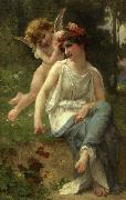 Guillaume Seignac Cupid Adoring A Young Maiden Germany oil painting artist